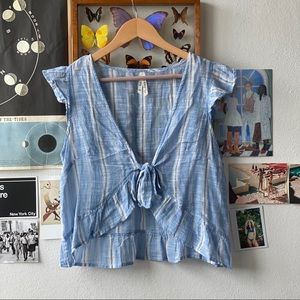 Ruffled tie top